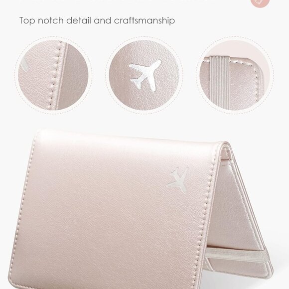 Passport and Vaccine Card Holder Combo Passport Holder Wallet With Vaccination C - Picture 6 of 9